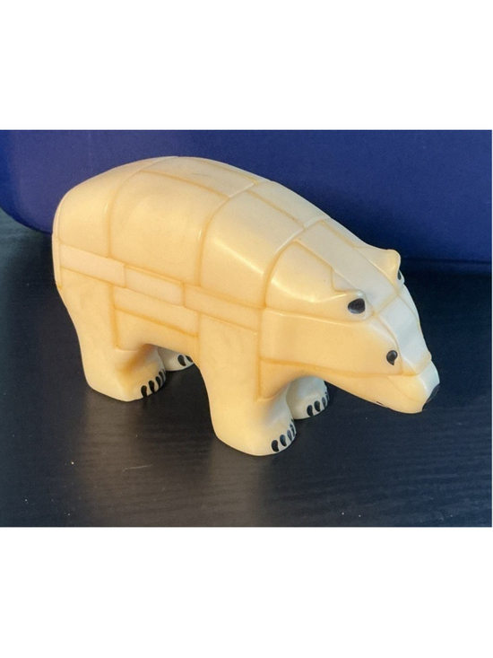 Anipuzzle Other - Vtg 1986 Anipuzzle 3D Interlocking Polar Bear Figurine Puzzle ..7”x 2.75”.